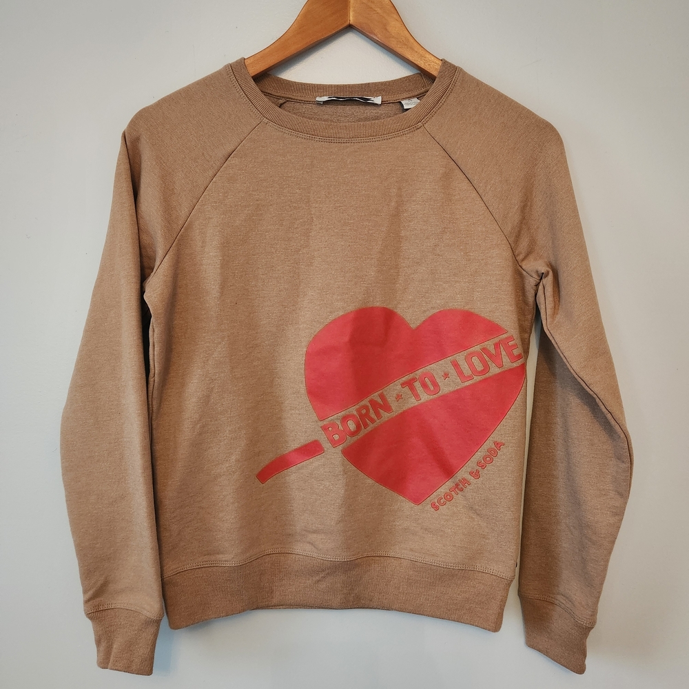 Scotch & Soda Born To Love Crew Neck Sweater Size XS